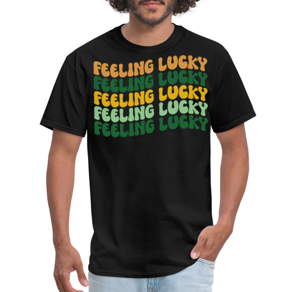 Retro Feeling lucky St Patrick’s Day T-shirt - black