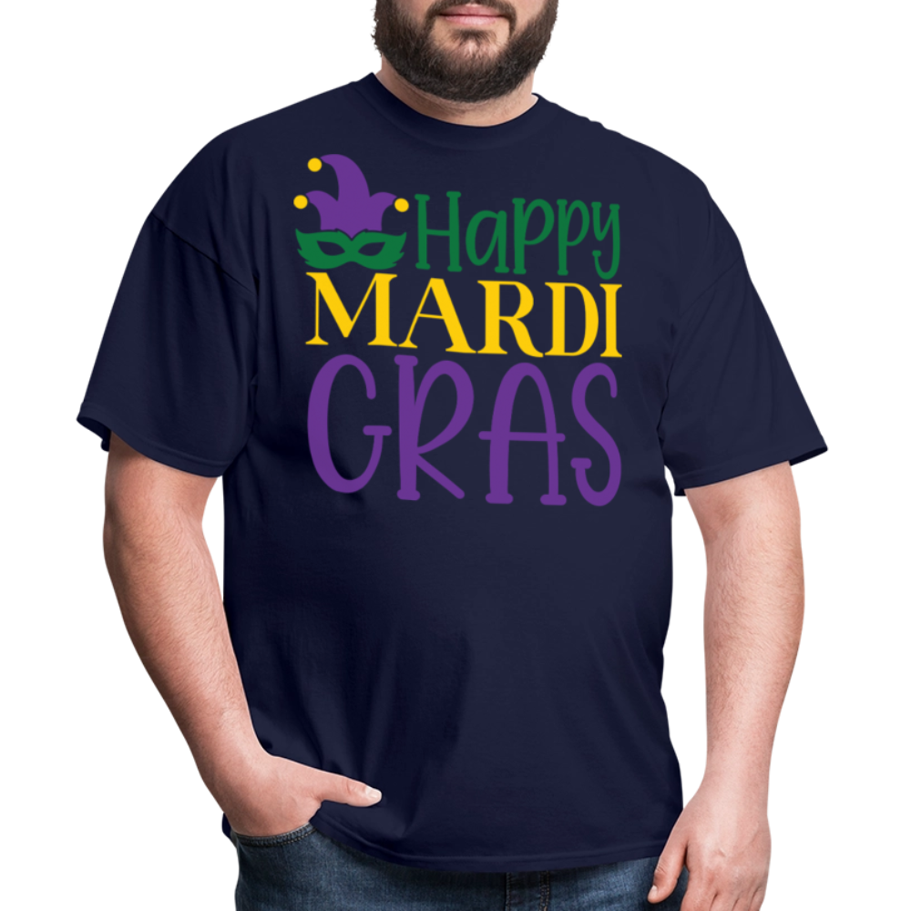 Funny and Stylish Mardi Gras Festival Unisex T-shirt - navy