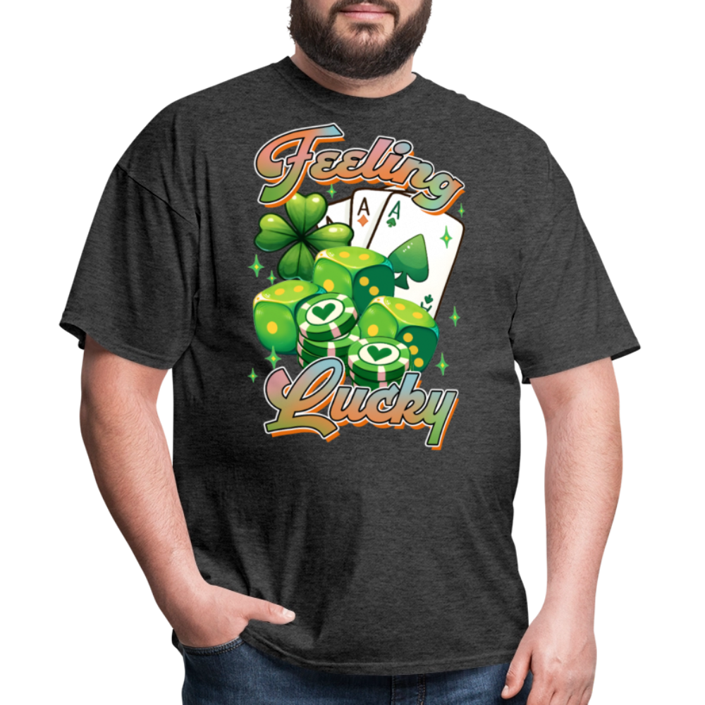 St Patrick’s Day lucky Gambling T-shirt - heather black