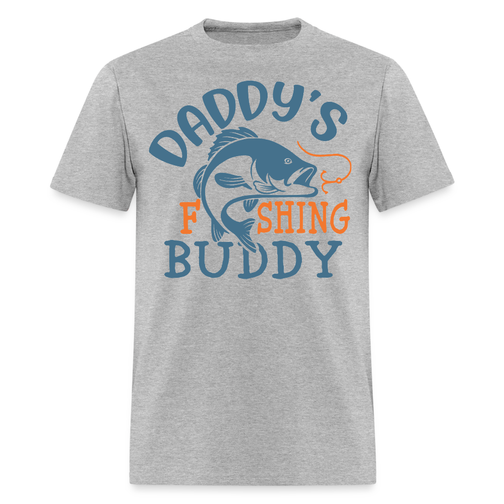 Daddy's Fishing Buddy Gifts For Dad T-Shirt - heather gray