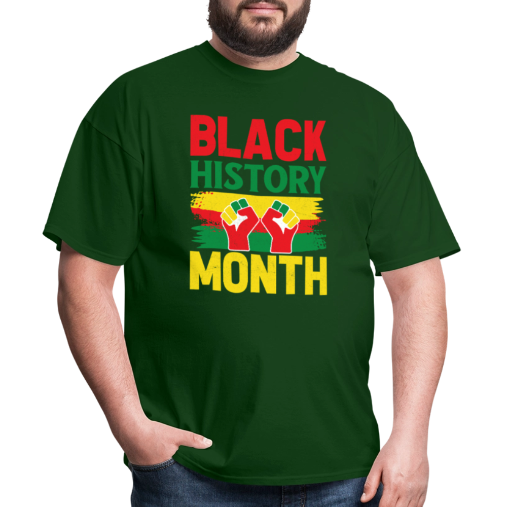 African American Pride Apparel for Black History Month T-Shirt - forest green