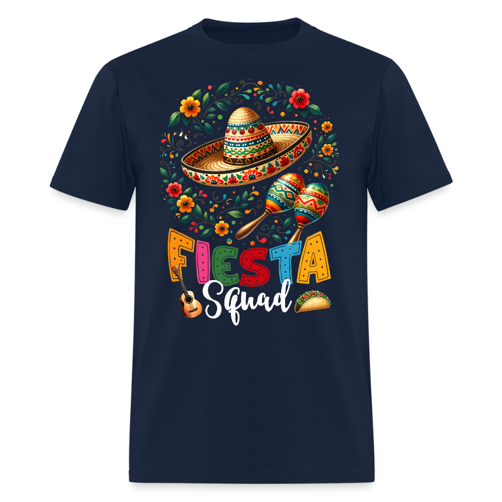 Fiesta Squad Matching Tee For Mexican Parties Cinco De Mayo T-shirt - navy
