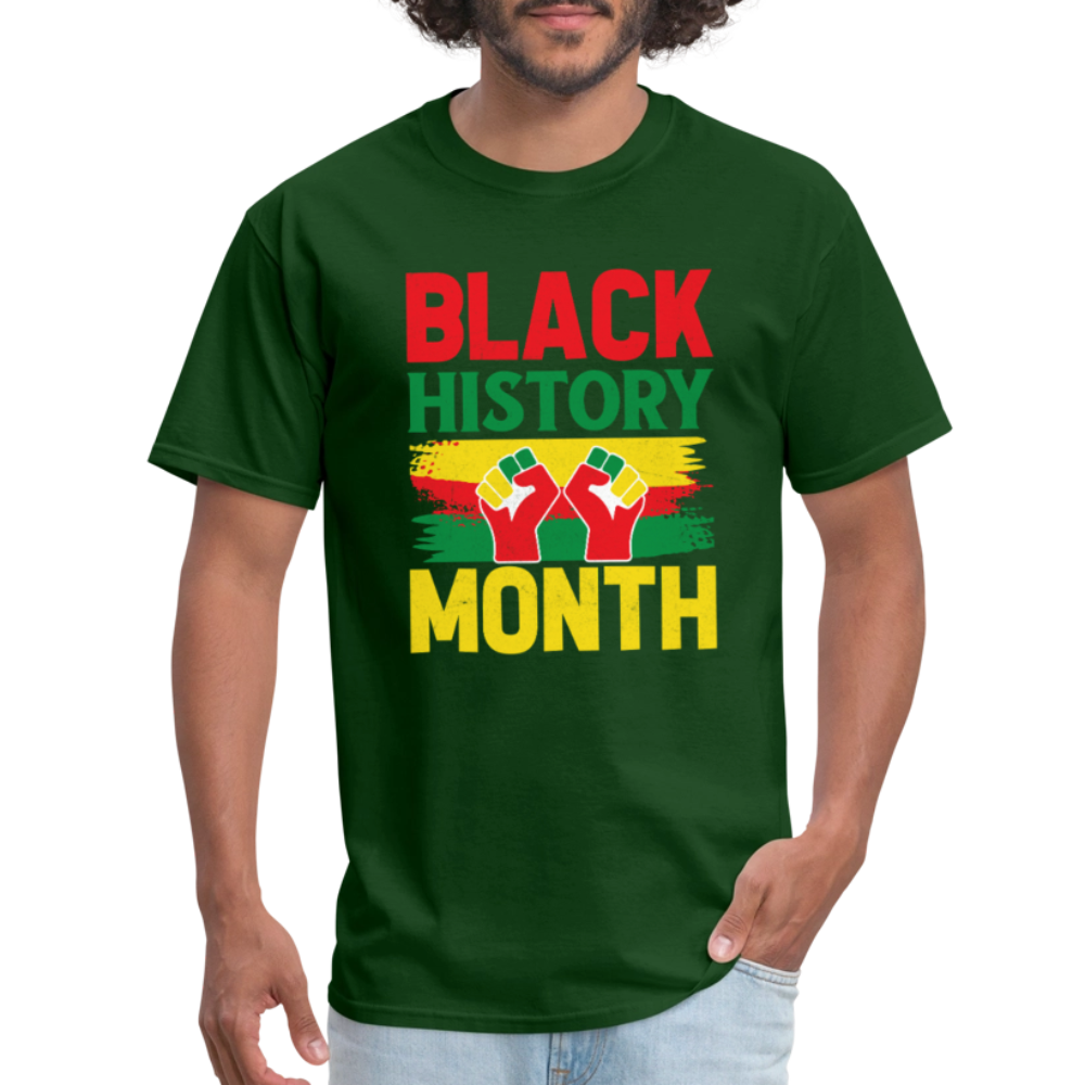 African American Pride Apparel for Black History Month T-Shirt - forest green