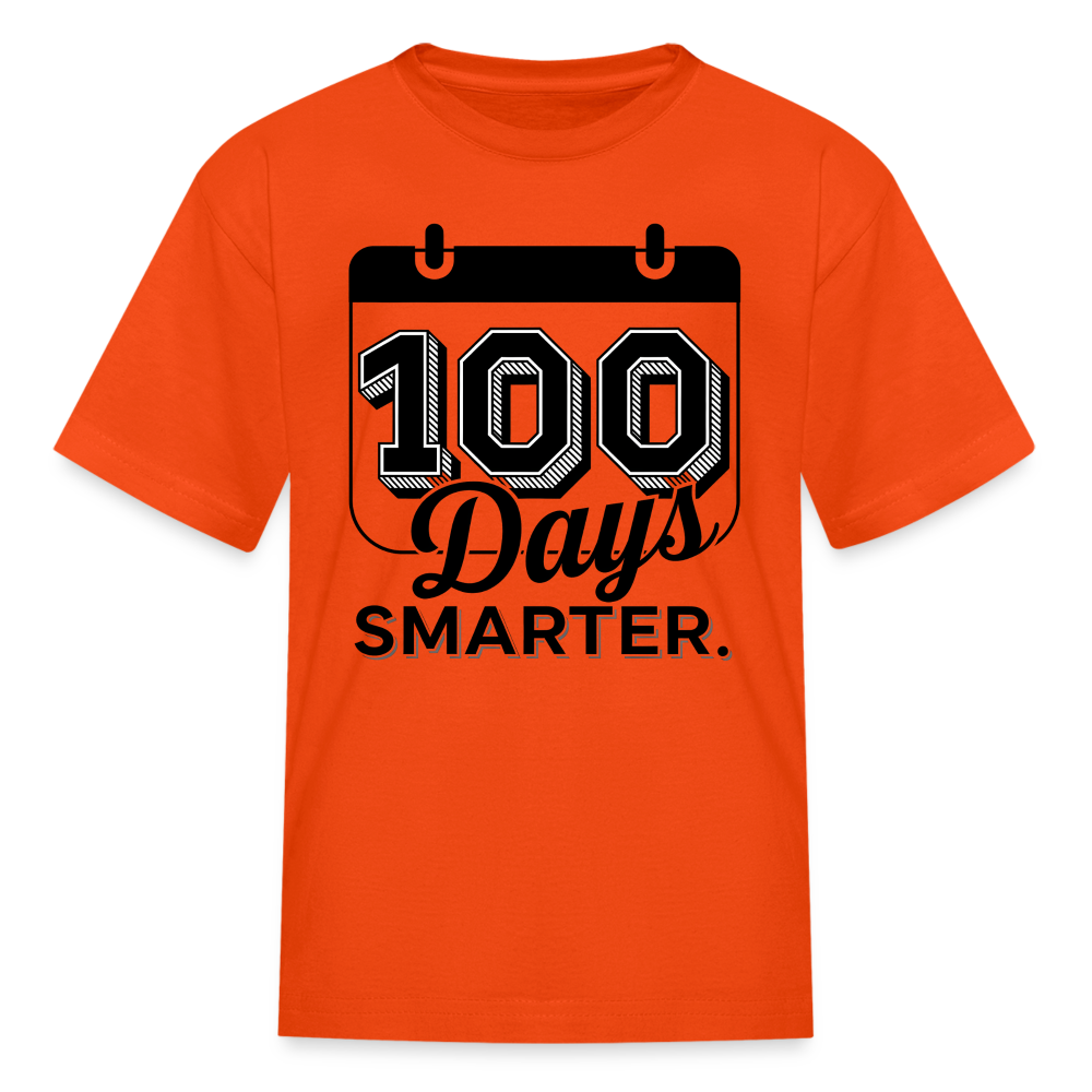 100 Days Smarter Shirt For Students 100th Days Celebration T-shirt - orange