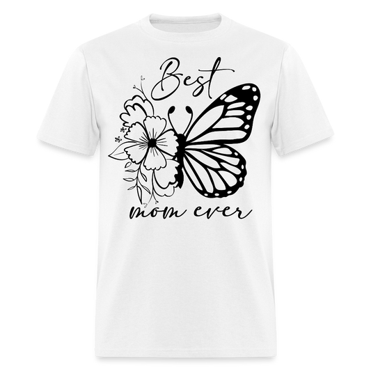 Best Mom Ever Butterfly Tee For Mother’s Day T-Shirt - white