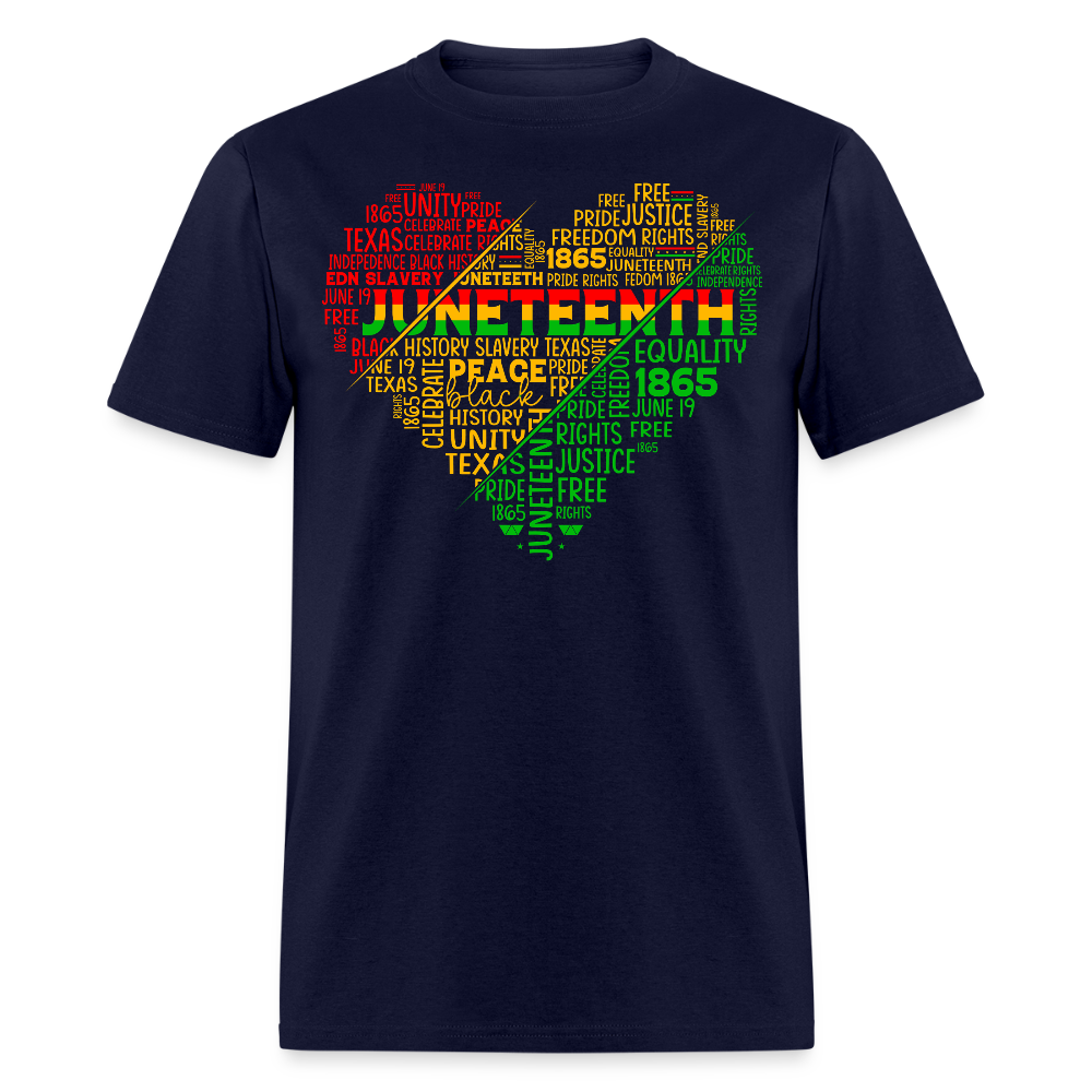 Juneteenth Freedom Celebration Tee Black History Pride T-shirt - navy