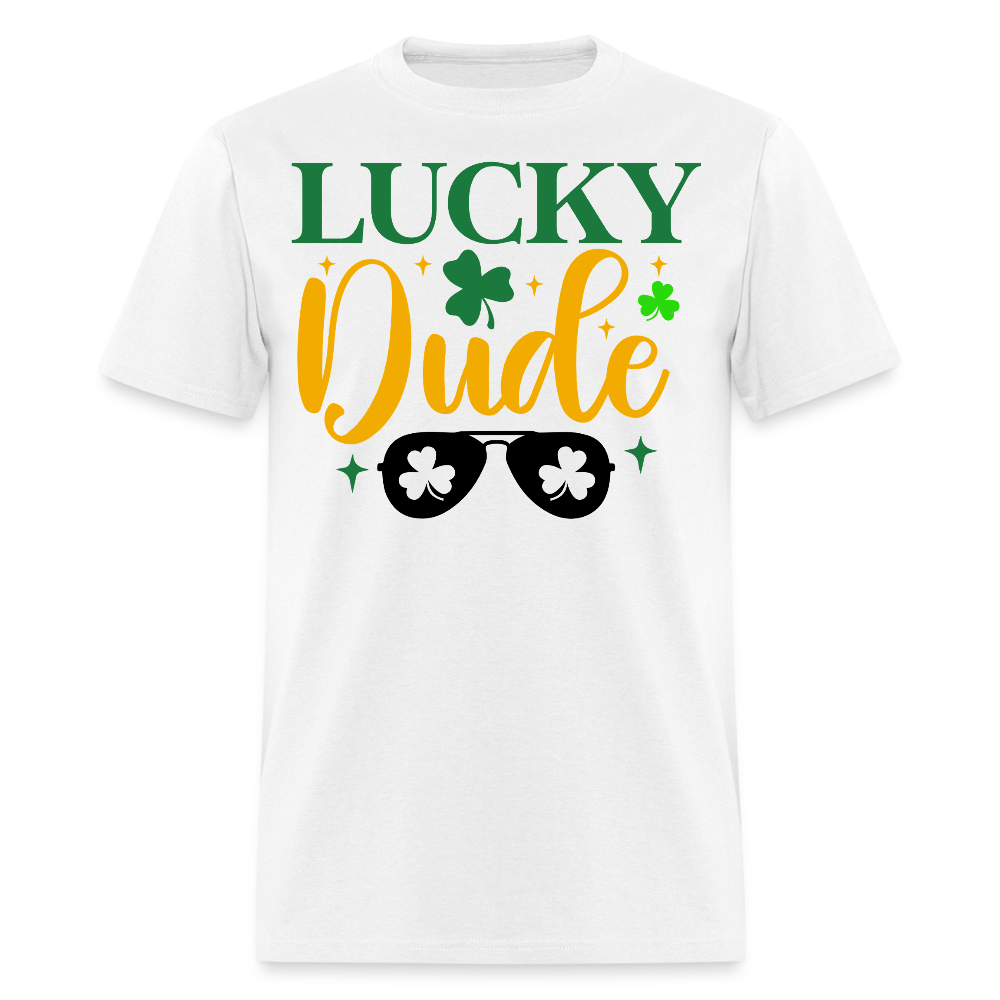 St Patrick’s Day Lucky Dude T-shirt - white