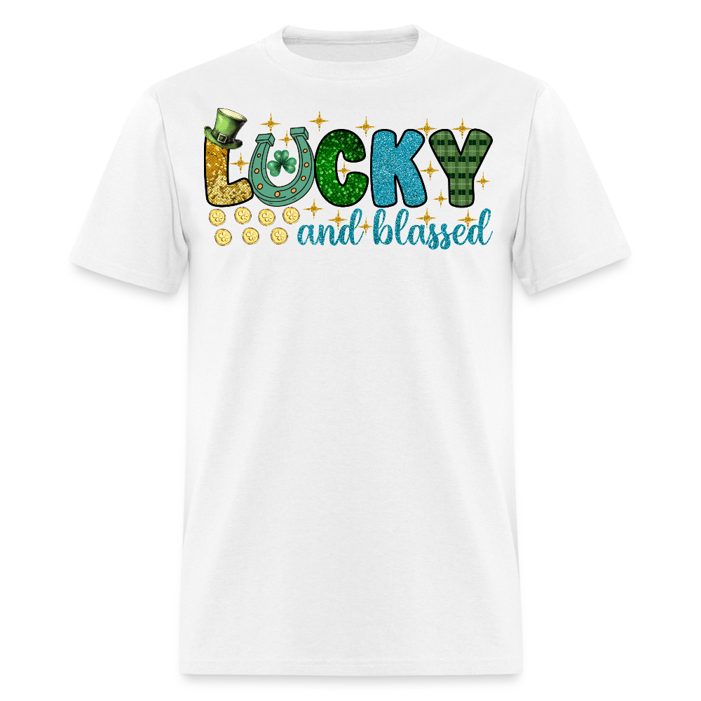 Lucky And Blessed St Patrick’s Day T-shirt - white