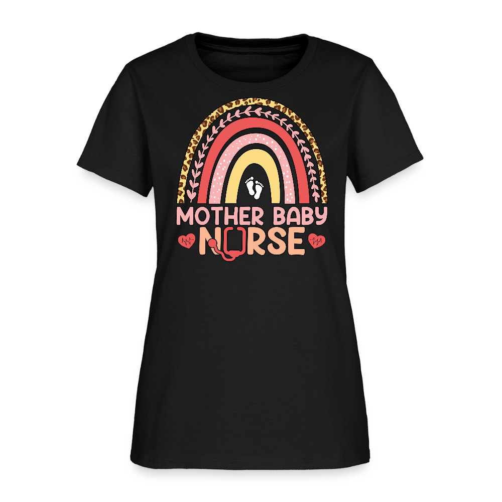 Mother Baby Nurse Labor And Delivery Nurses T-Shirt - black