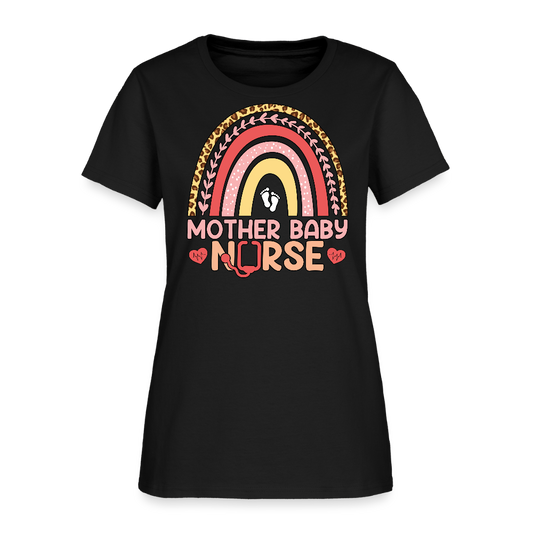 Mother Baby Nurse Labor And Delivery Nurses T-Shirt - black