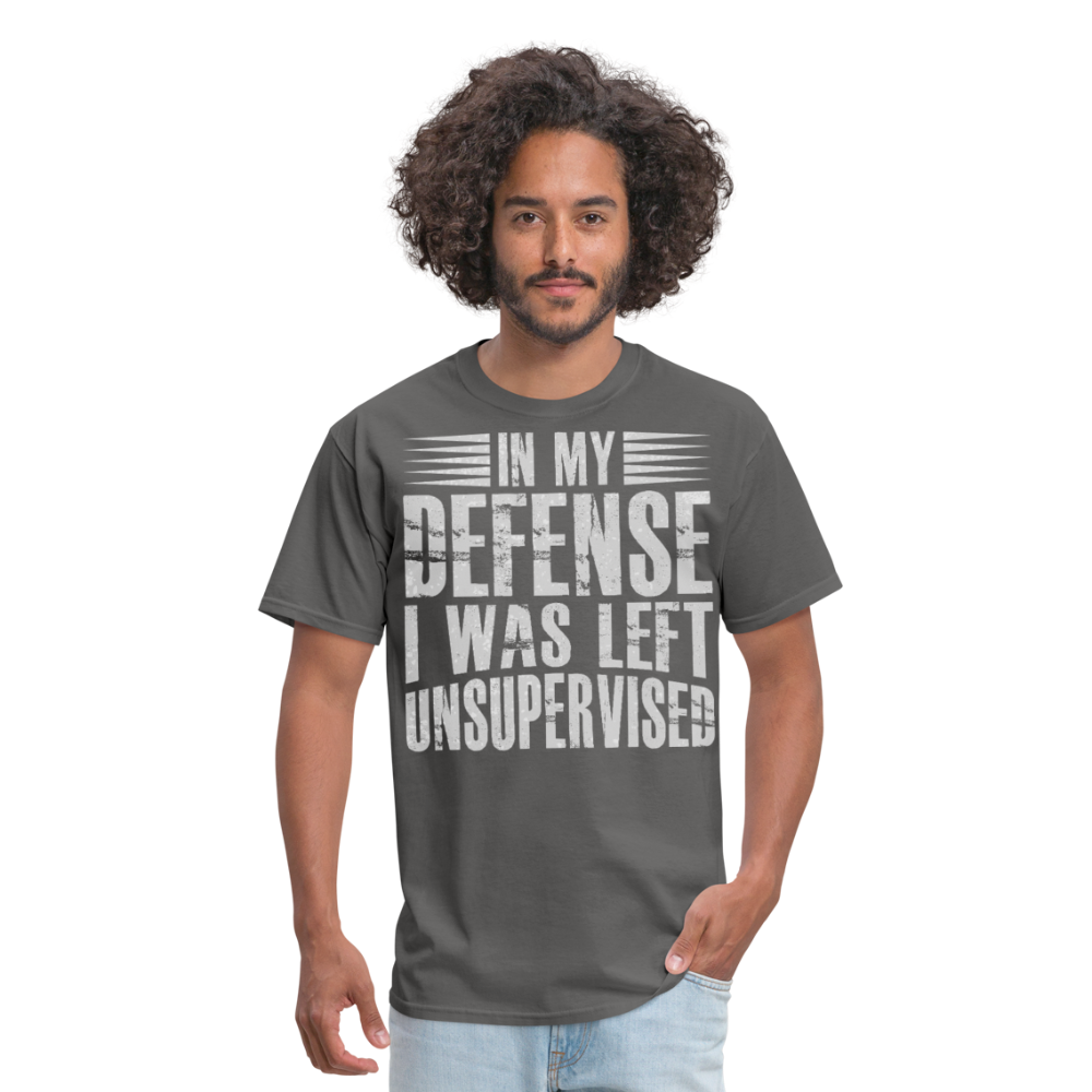 Unique In My Defense Graphic Tees Unisex Classic T-Shirt - charcoal