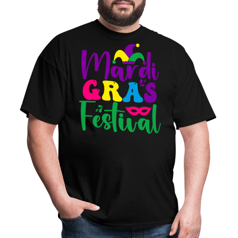 Funny and Stylish Mardi Gras Celebration Unisex T-shirt - black