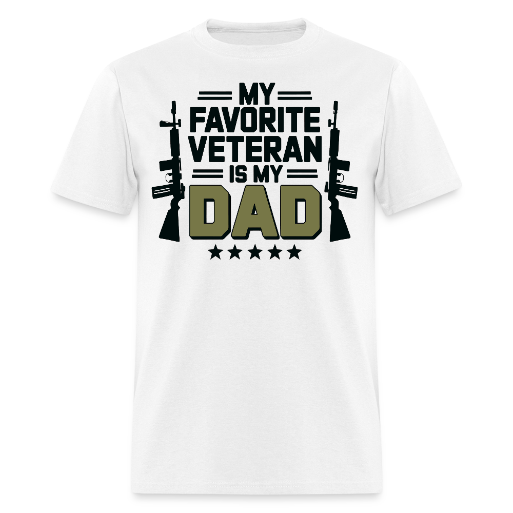My Dad Is My Favorite Veteran T-shirt - white