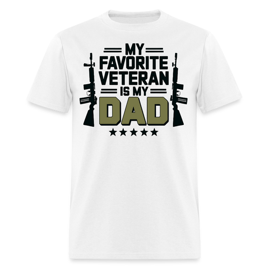 My Dad Is My Favorite Veteran T-shirt - white