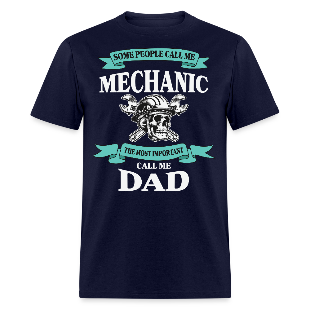 Father's Day Funny Gifts For Mechanic Dads T-shirt - navy