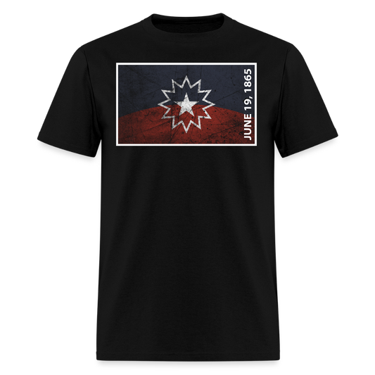 June 19 1865 Historical Juneteenth Flag T-Shirt - black