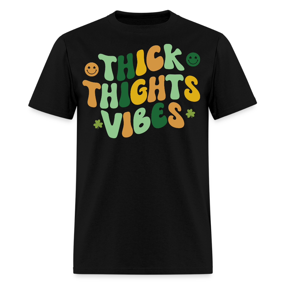 Thick Thighs Save Lives St Patrick's Day T-shirt - black