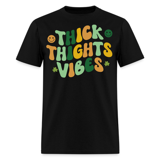 Thick Thighs Save Lives St Patrick's Day T-shirt - black