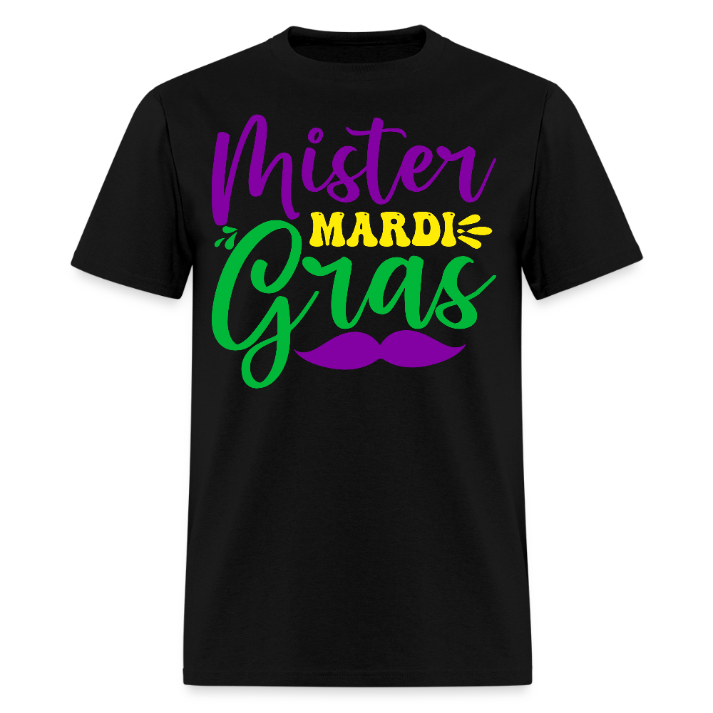 Men's Mardi Gras Graphic Tee Mister Mardi Gras Party T-Shirt - black