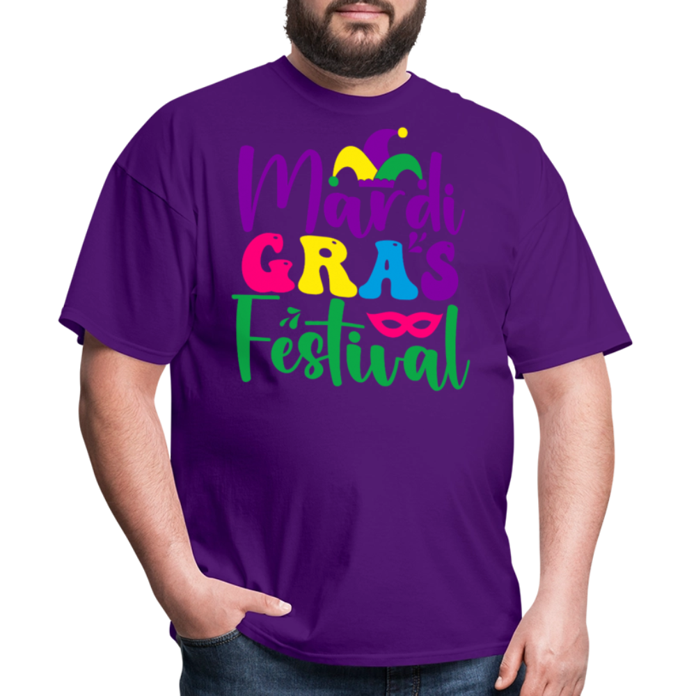 Funny and Stylish Mardi Gras Celebration Unisex T-shirt - purple