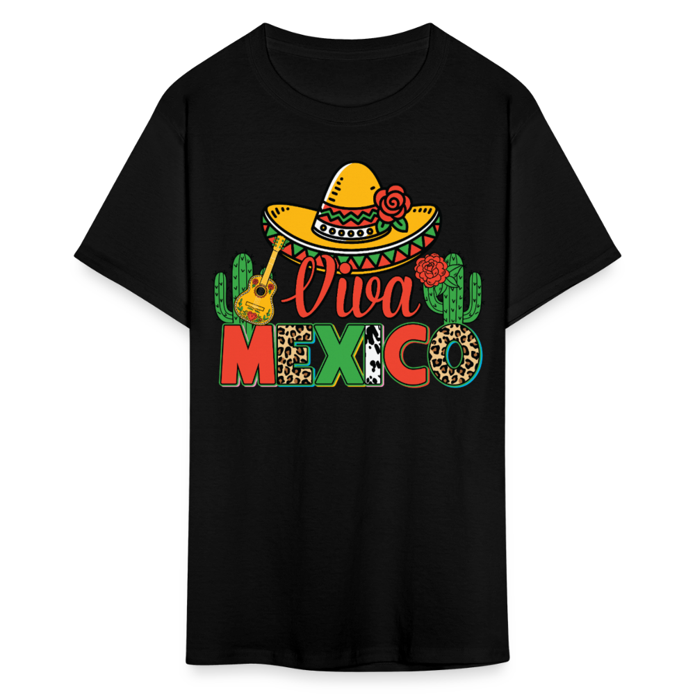 Viva Mexico Shirt With Sombrero Design Mexican Pride T-shirt - black