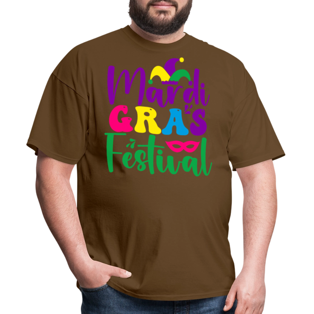 Funny and Stylish Mardi Gras Celebration Unisex T-shirt - brown