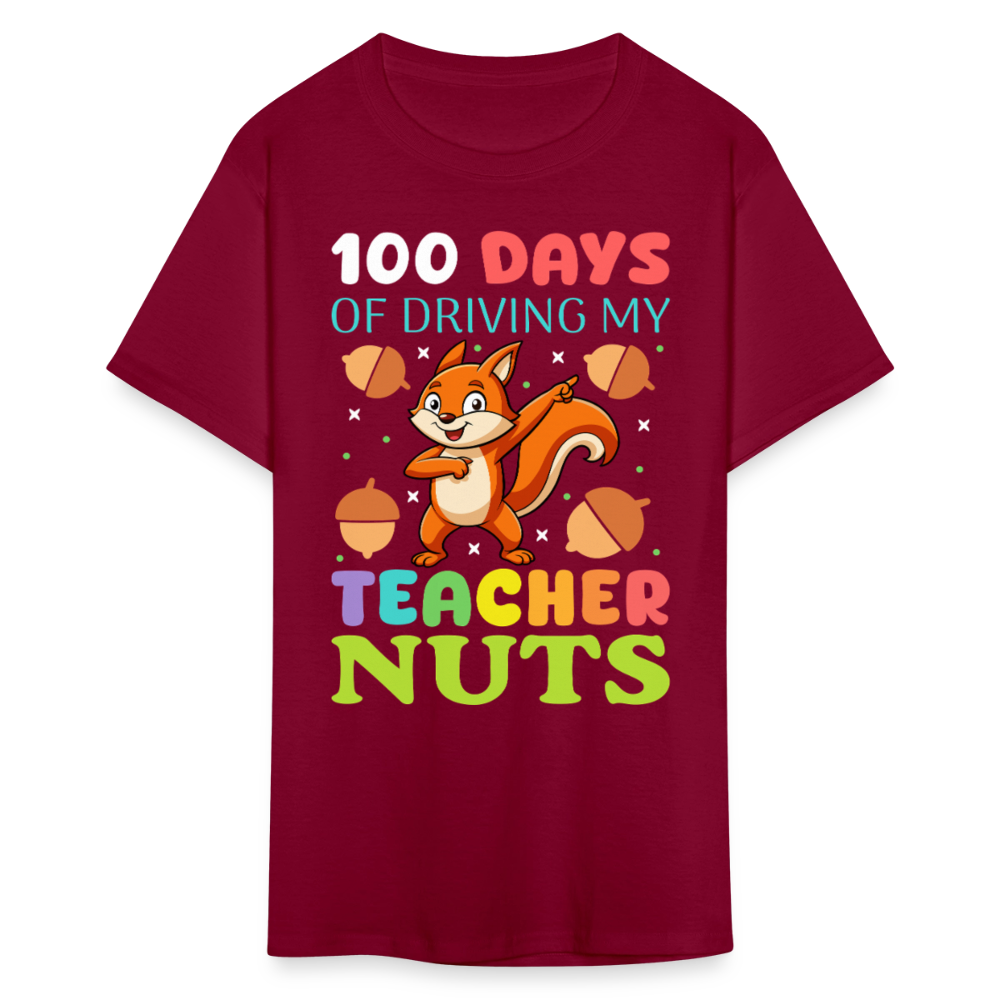 100 Days Of Driving My Teacher Crazy Shirt Funny School Teacher T-shirt - burgundy