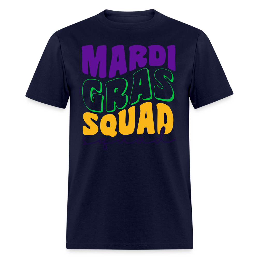 Mardi Gras Squad Matching Shirts Funny Mardi Gras Party T-shirt - navy