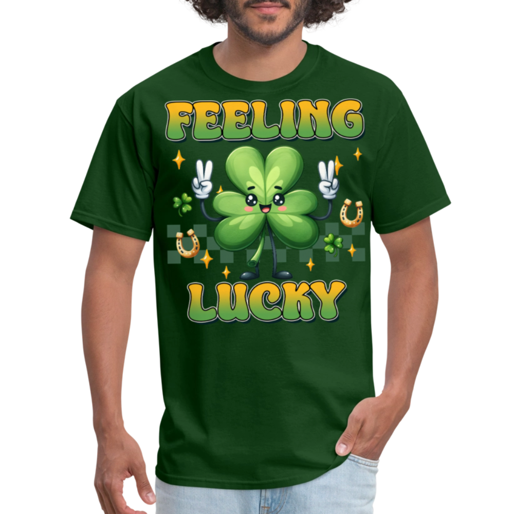 Feeling Lucky Irish Festival T-shirt - forest green