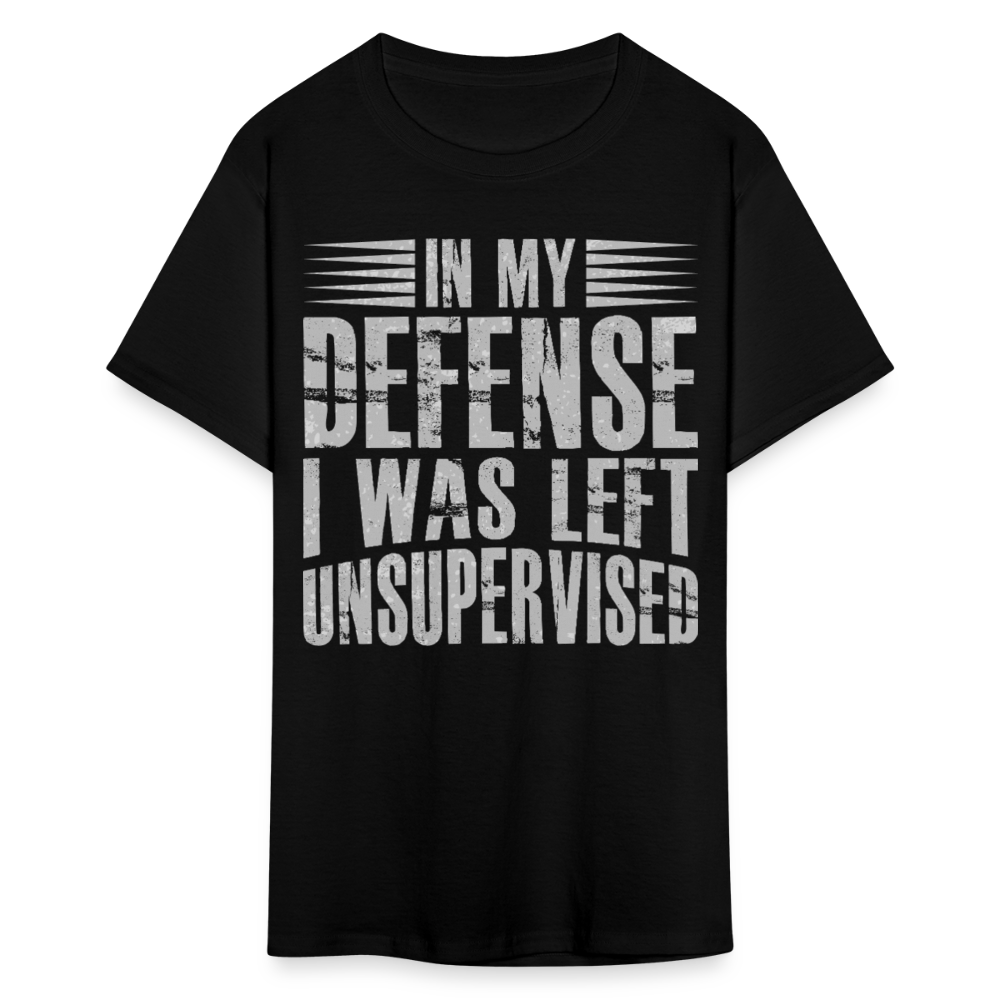 Unique In My Defense Graphic Tees Unisex Classic T-Shirt - black