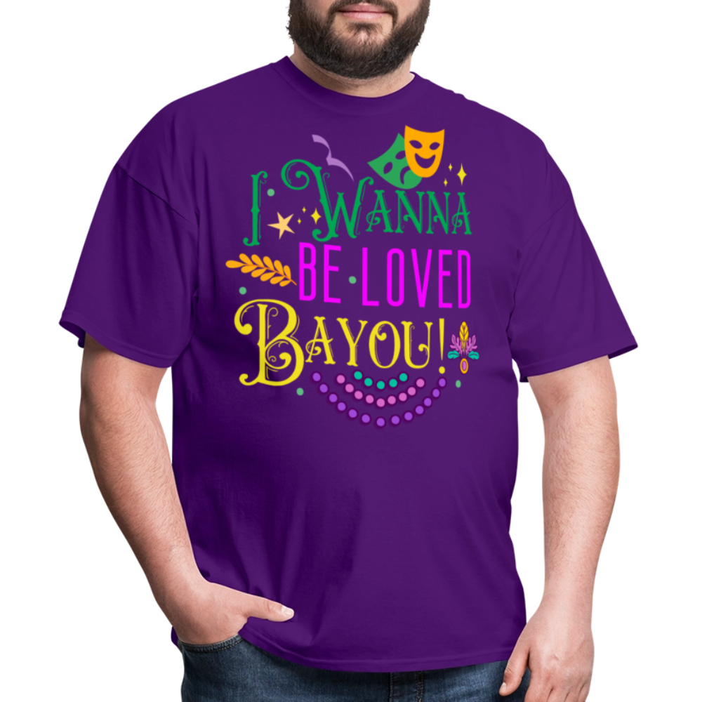 Bayou-inspired Funny Graphic Tee Mardi Gras Party T-shirt - purple