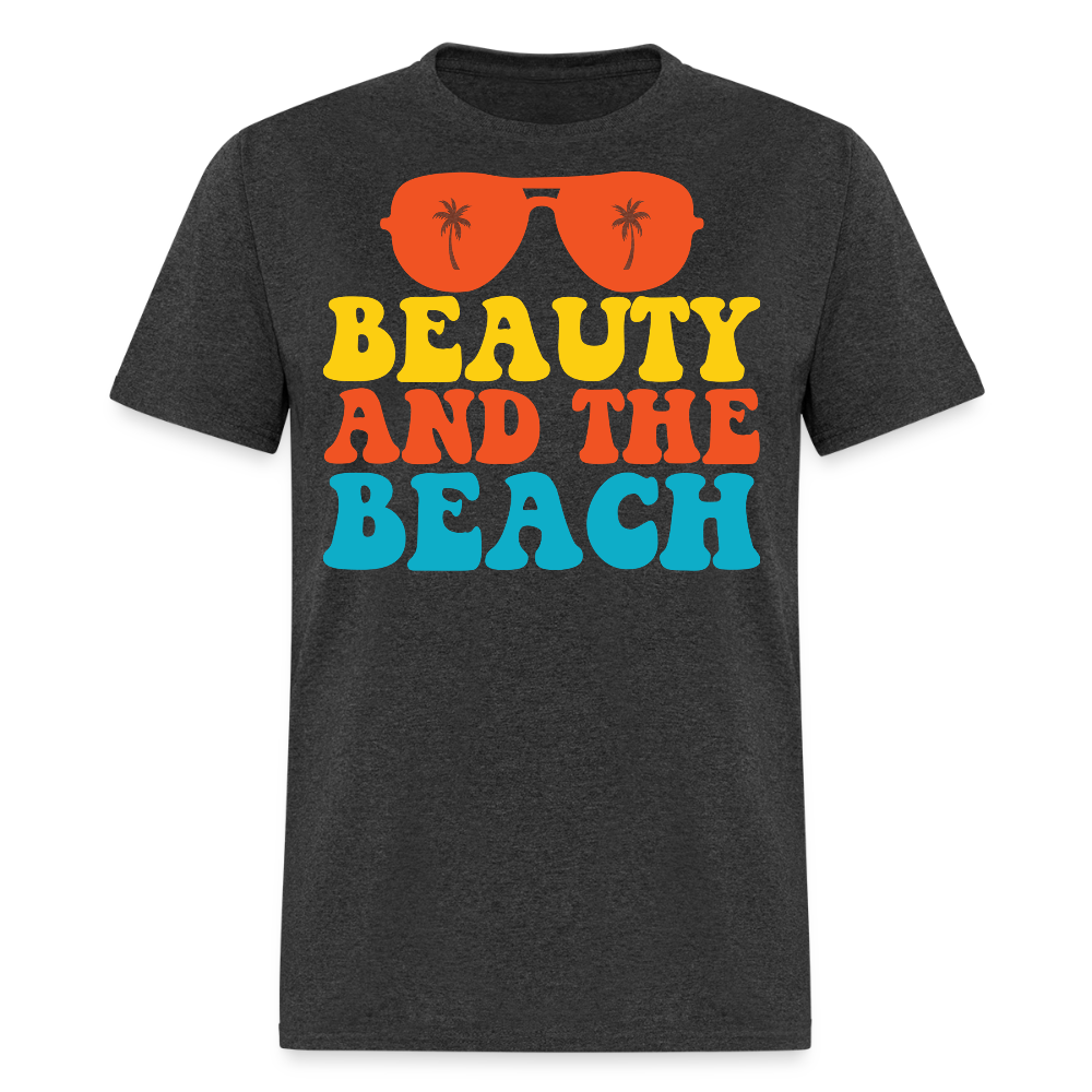 Beauty And The Beach Funny Summer Vacation T-shirt - heather black