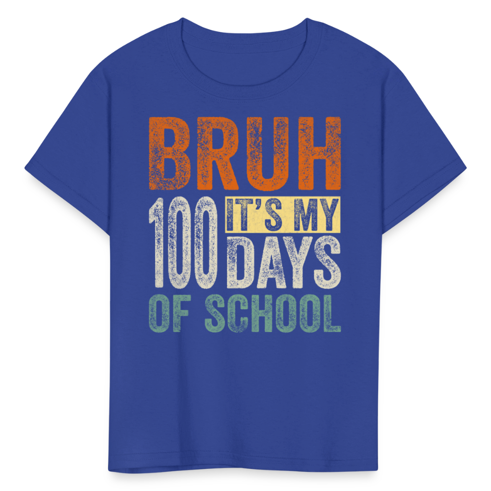 100 Days Of School Shirt For Kids School Milestone T-shirt - royal blue