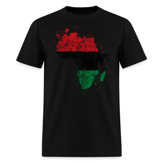 Africa Map Red Black Green Pan African Unity T-Shirt - black
