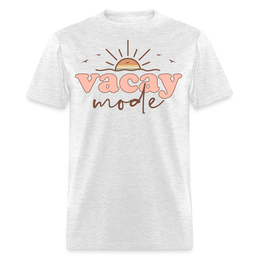 Retro Vacay Mode Beach Vacation T-shirt - light heather gray
