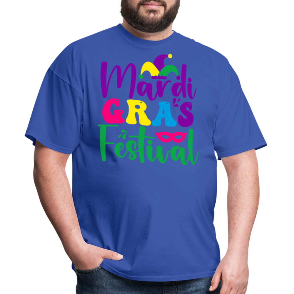 Funny and Stylish Mardi Gras Celebration Unisex T-shirt - royal blue