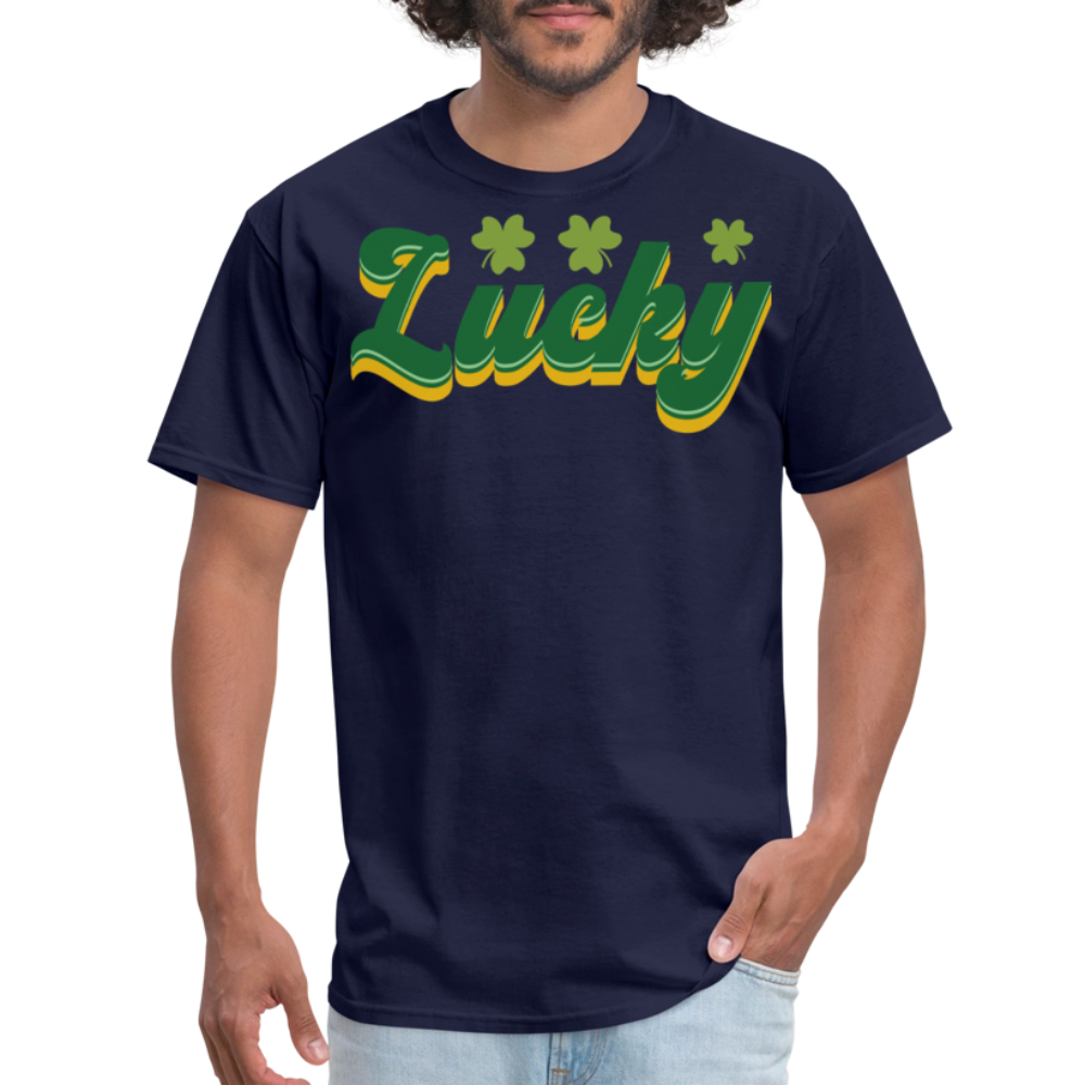 Green Shamrock Lucky Tee For St Patrick’s Day T-shirt - navy