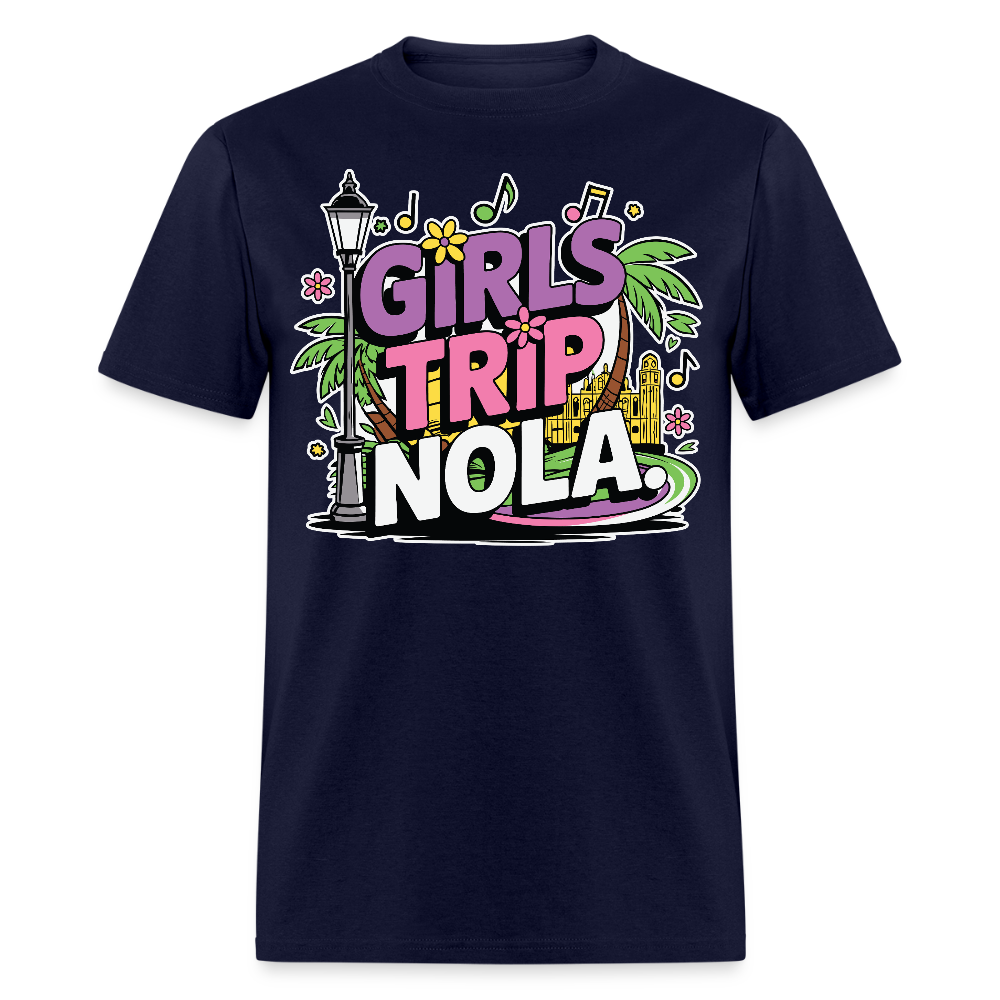 Bachelorette Party Shirt For NOLA Fun Mardi Gras Trip T-shirt - navy