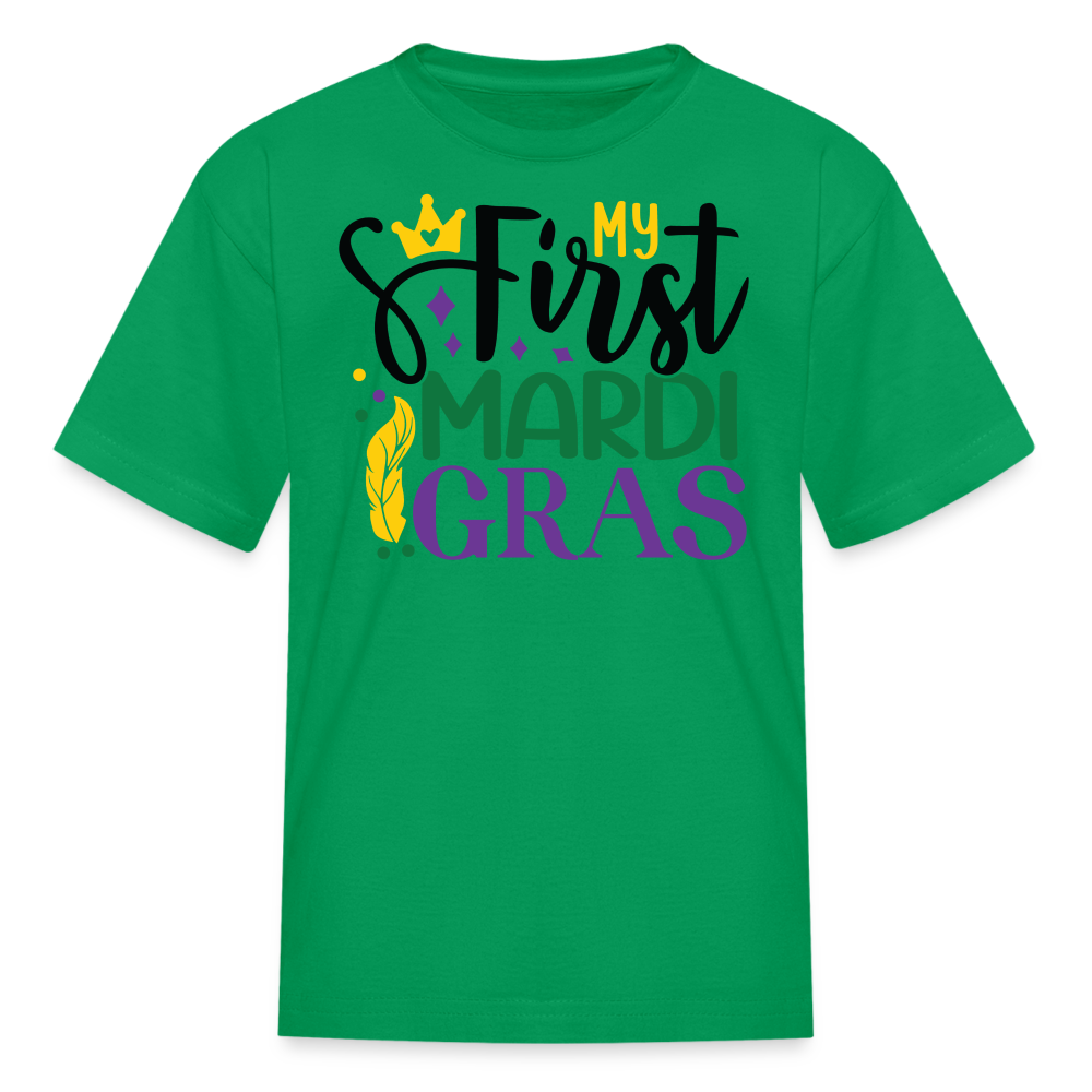 First Mardi Gras Celebration Gift Baby’s First Fat Tuesday T-shirt - kelly green