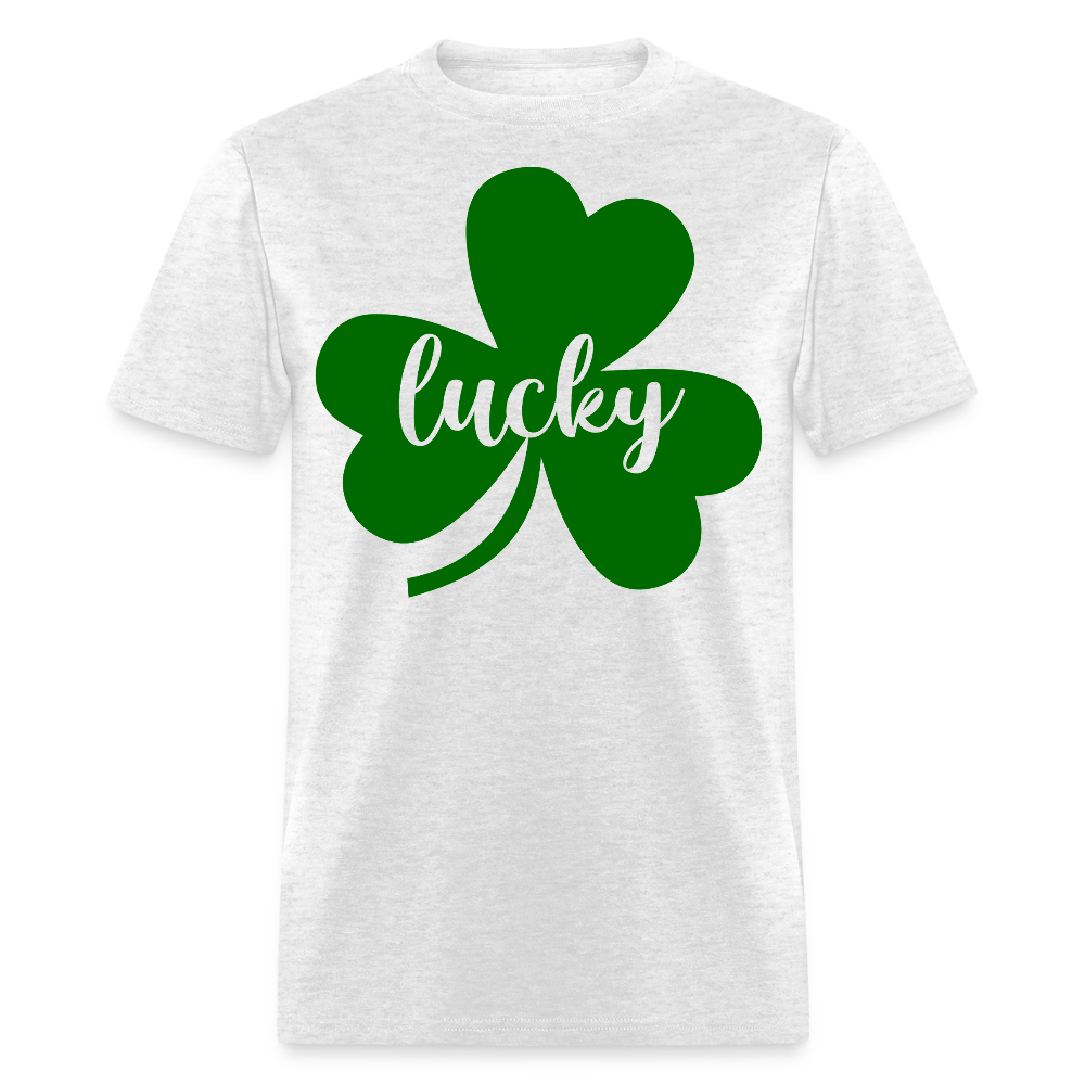 St Patrick’s Day Lucky Clover T-shirt - light heather gray