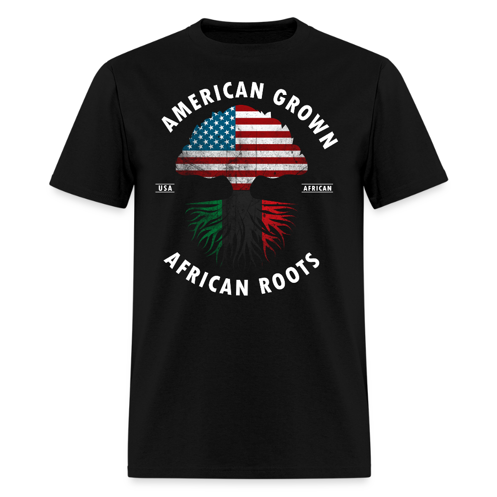 American Grown African Roots Juneteenth Celebration T-Shirt - black