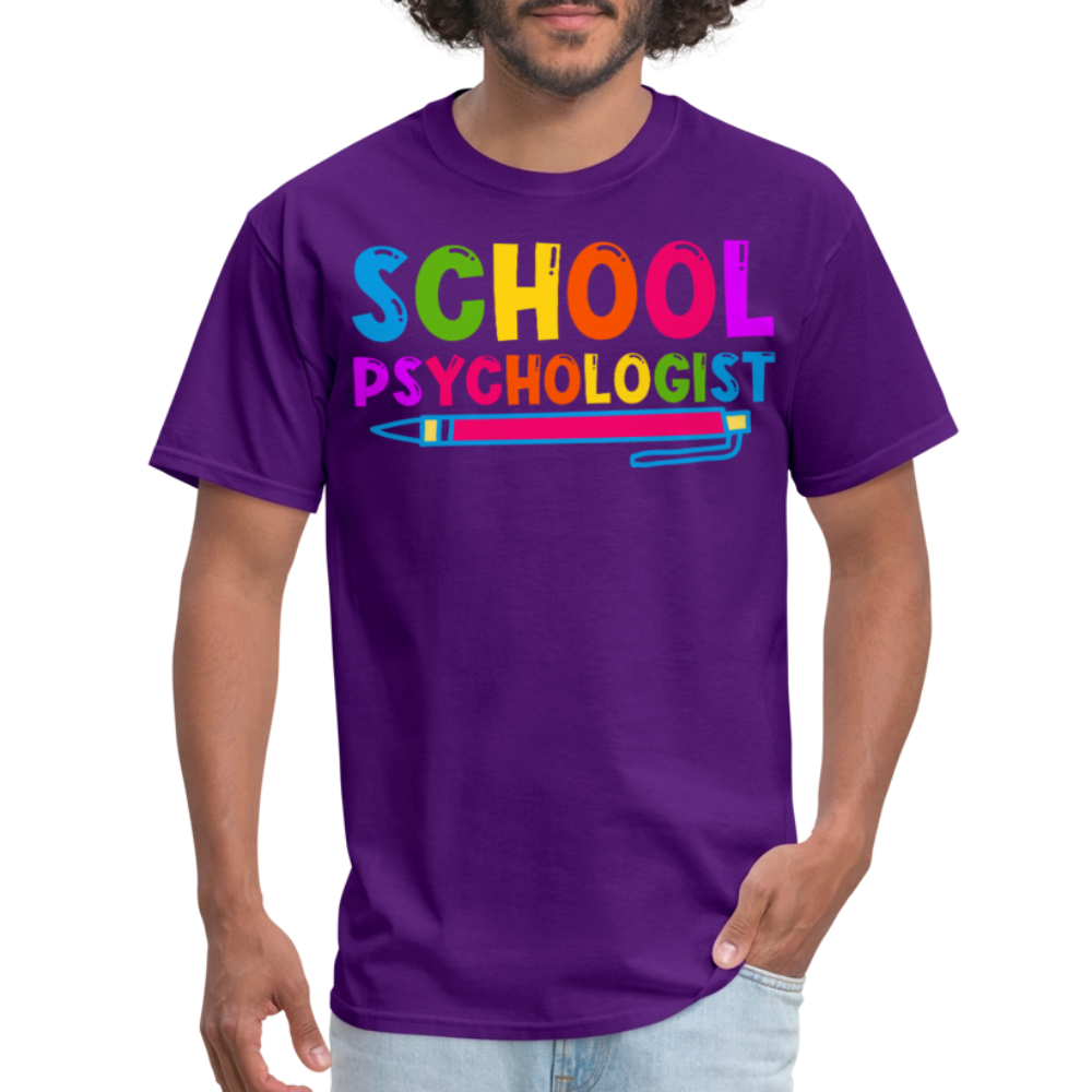 Best Gifts For School Psychologists Mental Health Unisex T-Shirt - purple