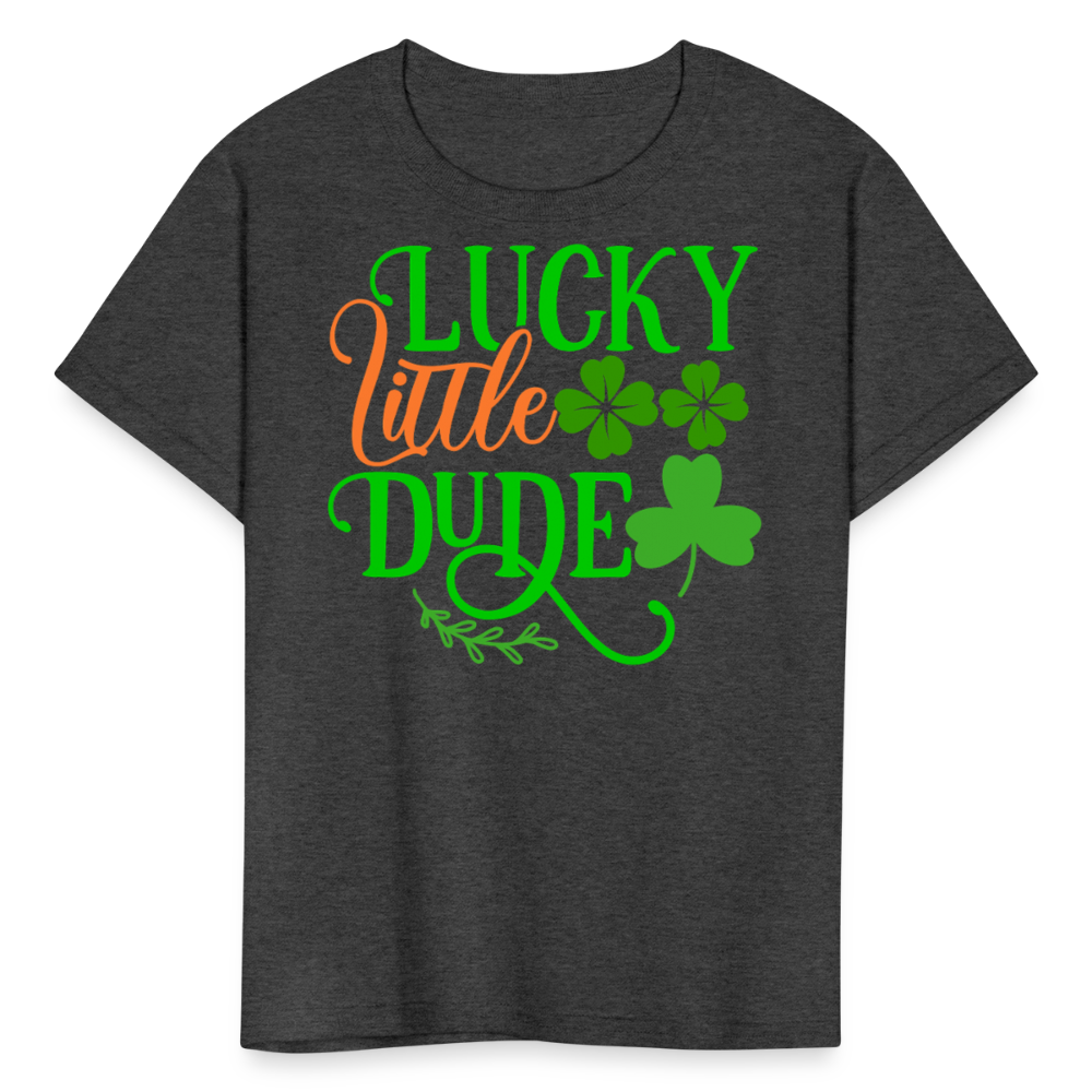 Lucky Little Dude Toddler T-shirt - heather black