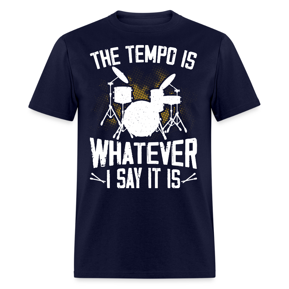 Musician Tee With Bold Tempo Statement T-shirt - navy