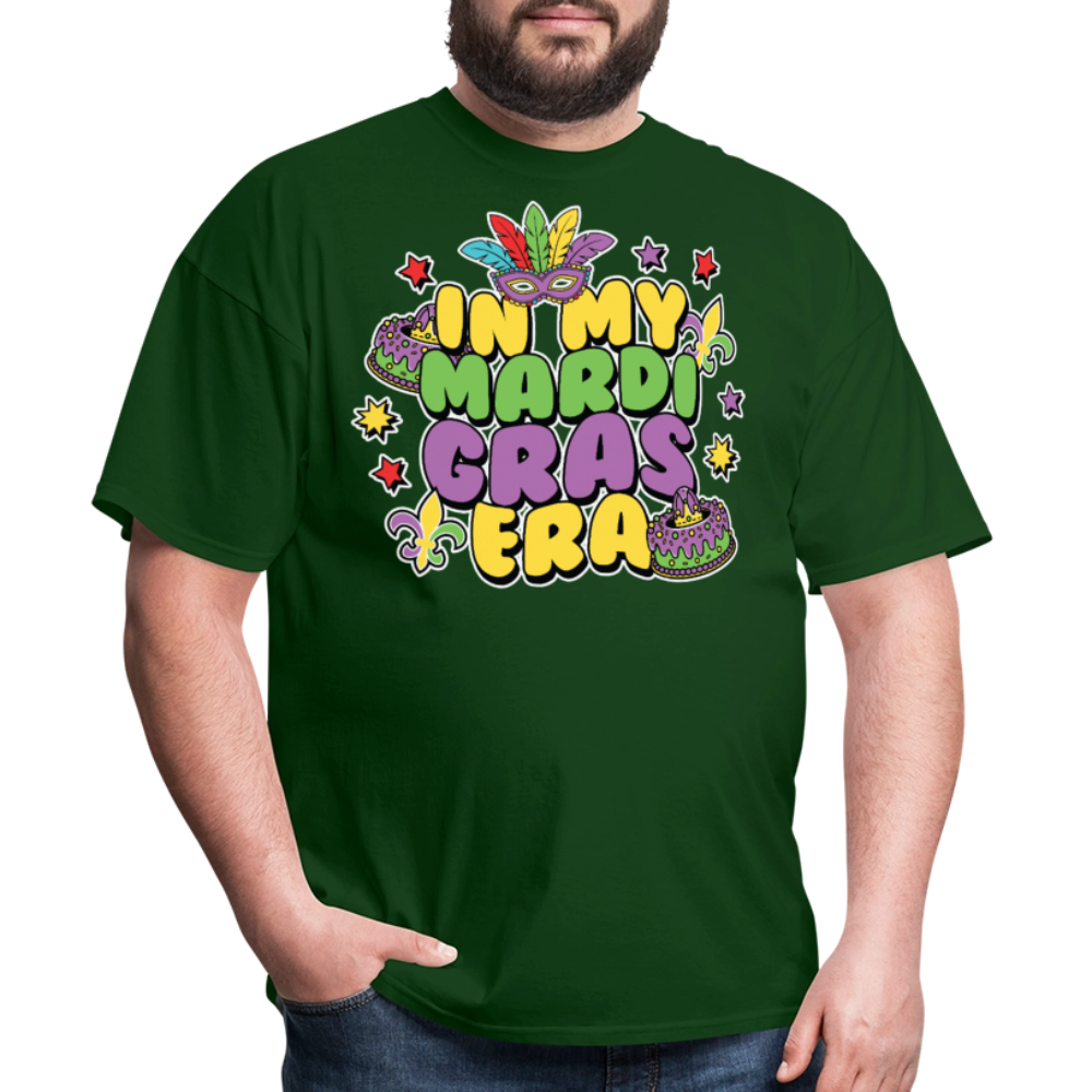 In My Mardi Gras Era Tee For Festival Goers Colorful Mardi Gras Party T-shirt - forest green