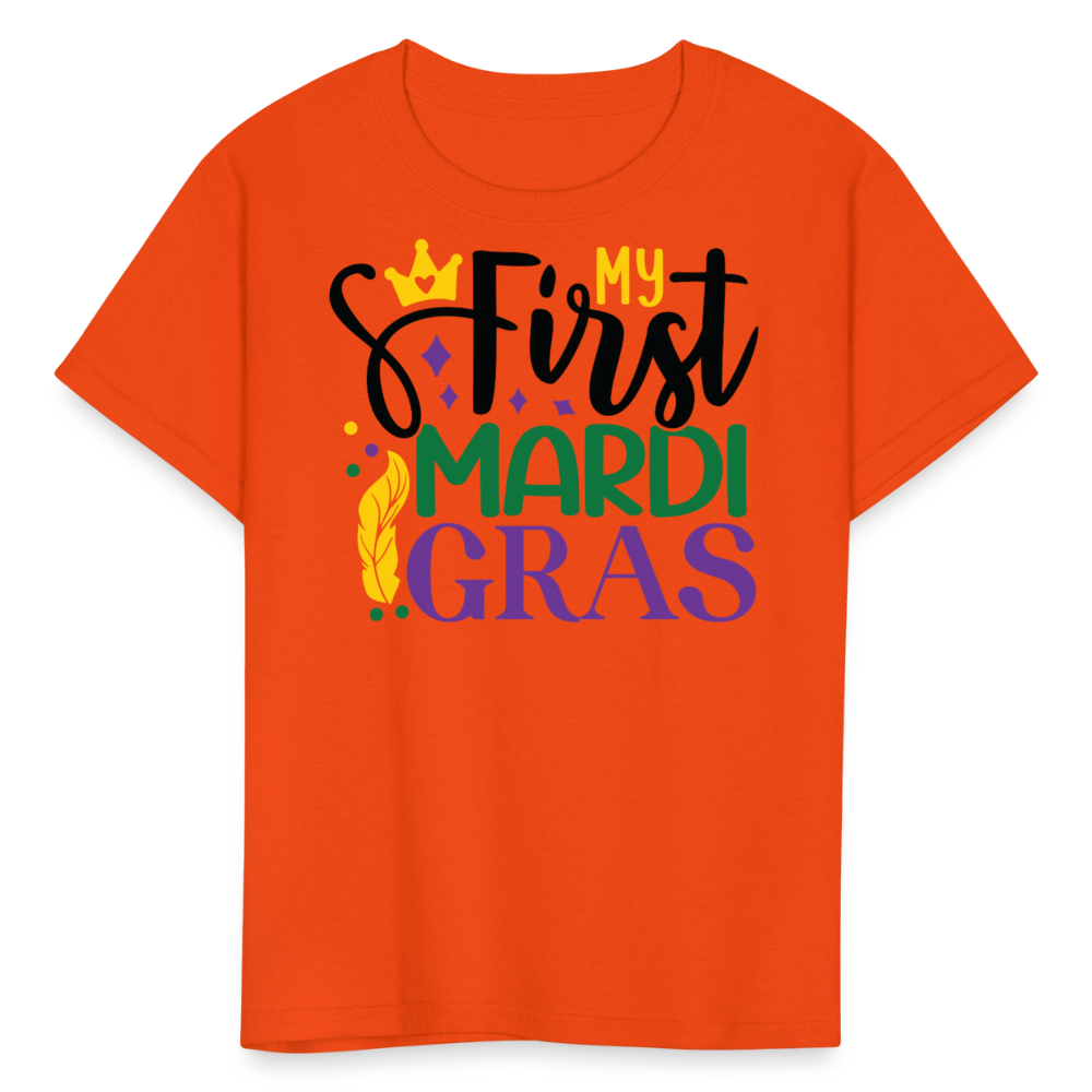 First Mardi Gras Celebration Gift Baby’s First Fat Tuesday T-shirt - orange