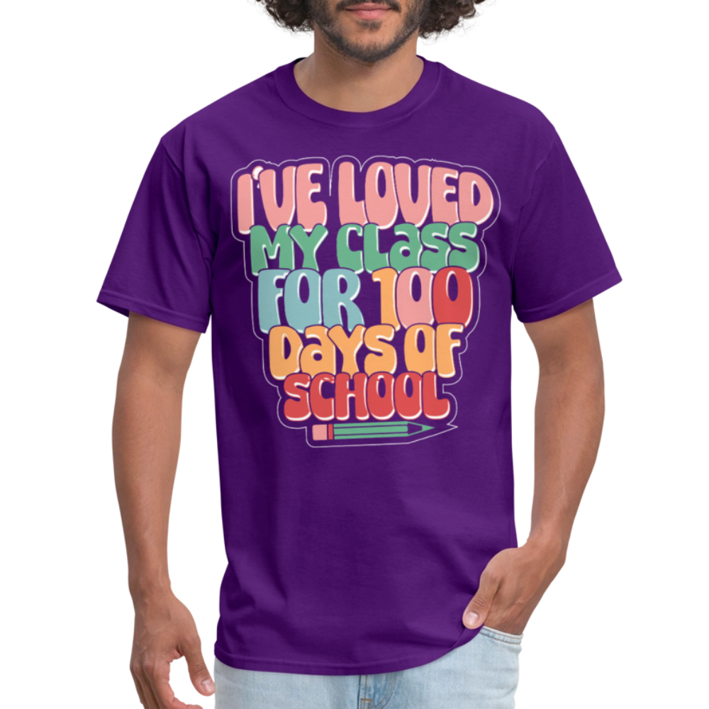 100 Days Of School Tee For Teachers 100 Days Of Learning Teacher T-shirt - purple