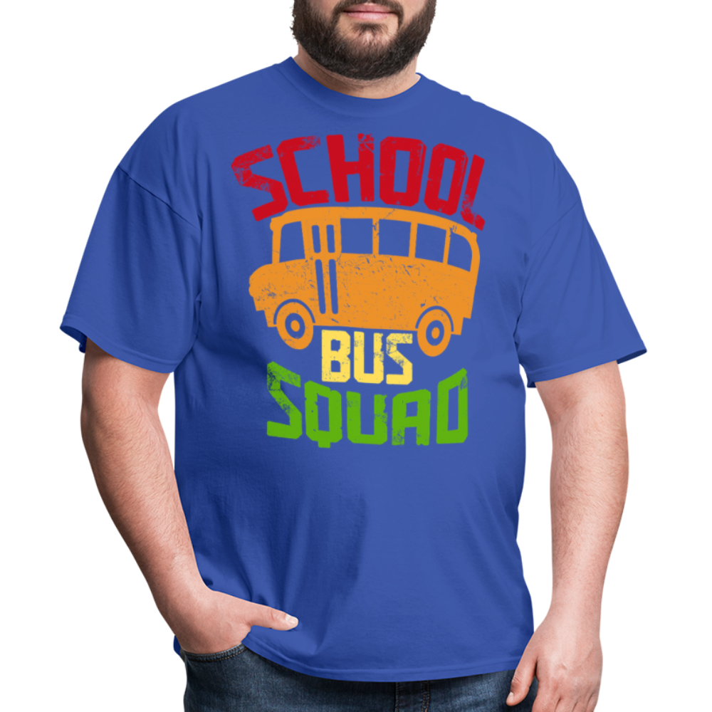 Vintage School Bus Tee for Drivers & Staff School Bus Squad T-shirt - royal blue