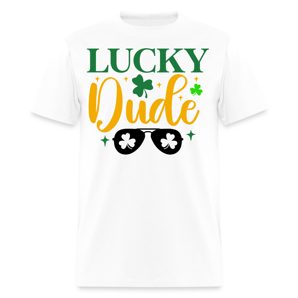 St Patrick’s Day Lucky Dude T-shirt - white