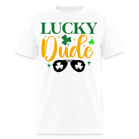 St Patrick’s Day Lucky Dude T-shirt - white